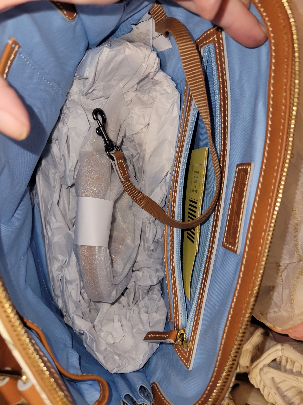 Dooney & Bourke Cream Satchel with Multicolor Sketch Print Disney Parks - Picture 3 of 3